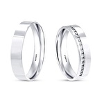 Beyaz Altın Superlight Kadın Alyans - 4 mm