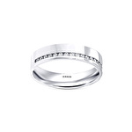 Beyaz Altın Superlight Kadın Alyans - 4 mm