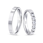 Beyaz Altın Superlight Kadın Alyans - 3 mm