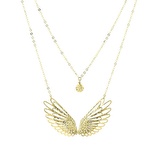 Altın Çift Zincir Kanat Kolye