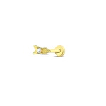 Altın Taşlı Tragus Ok Piercing