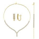 Altın Üçlü Nişan Düğün Set