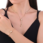 Altın Sallantılı İkili Set