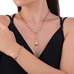 Altın Sallantılı İkili Set