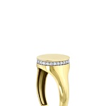 Altın Taşlı Oval Yüzük