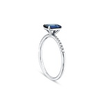 Pırlanta Safir Emerald Kesim Yüzük