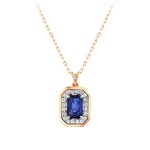 Pırlanta Safir Emerald Kesim Kolye