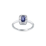 Pırlanta Safir Emerald Kesim Yüzük