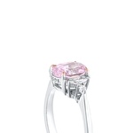 Pembe Violet Oval Pırlanta Yüzük