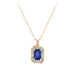 Pırlanta Safir Emerald Kesim Kolye
