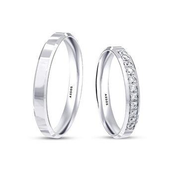 Beyaz Altın Superlight Erkek Alyans - 3 mm