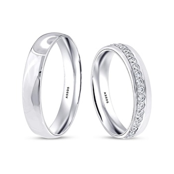 Beyaz Altın Superlight Kadın Alyans - 4 mm