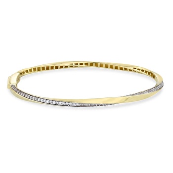 Altın Taşlı Kelepçe Bilezik - Görsel 1