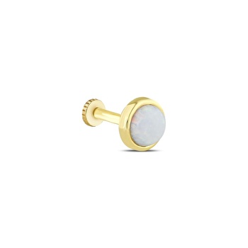 Sedef Taşlı Altın Tragus Piercing