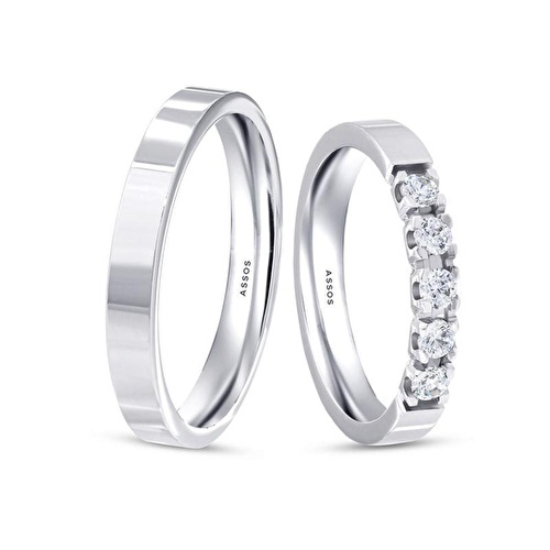 Beyaz Altın Superlight Kadın Alyans - 3 mm