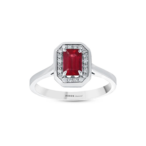 Pırlanta Yakut Emerald Kesim Yüzük