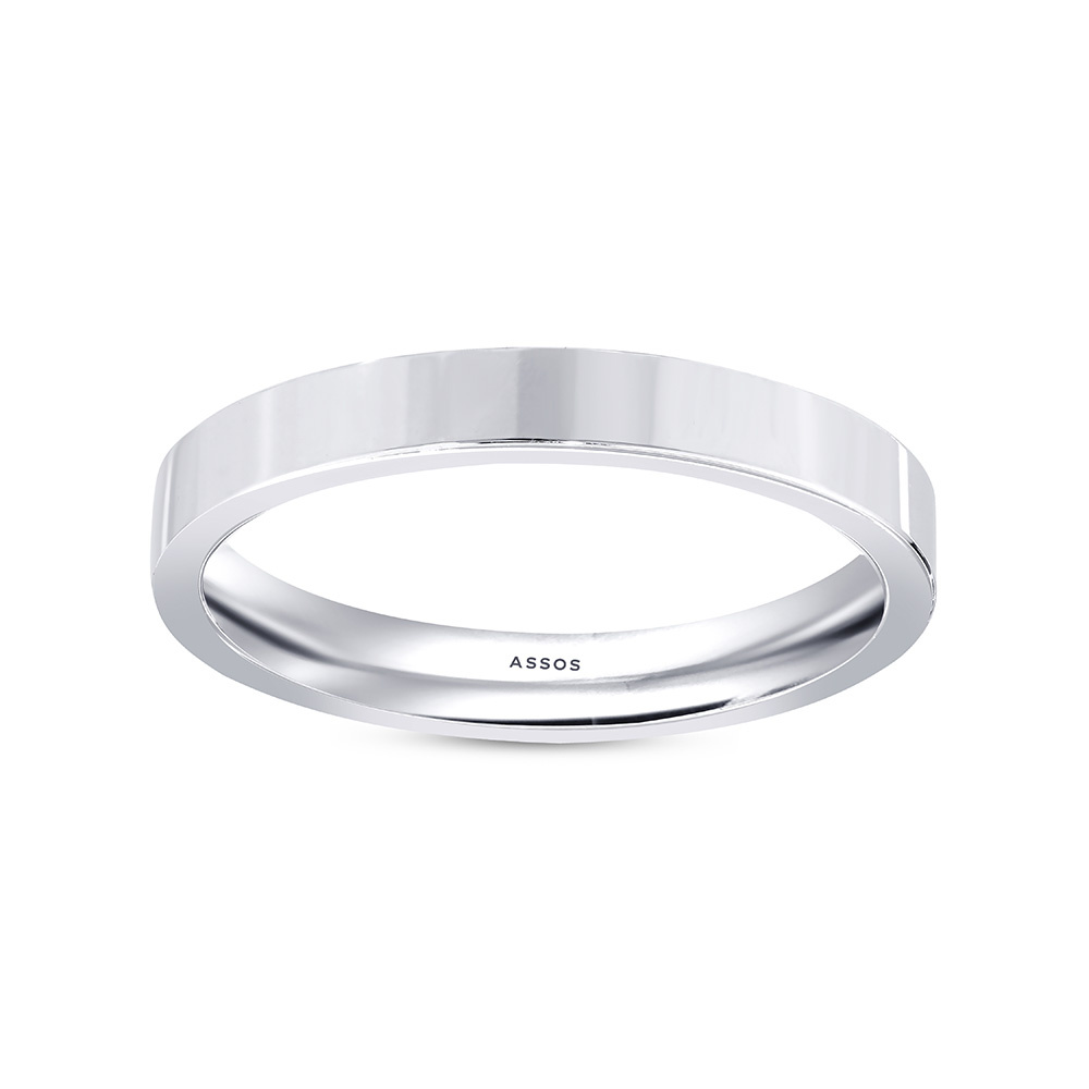 Beyaz Altın Superlight Erkek Alyans - 3 mm