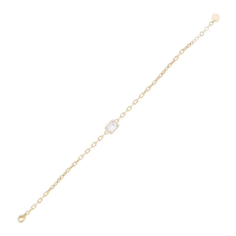 Altın Baget Taşlı Bileklik