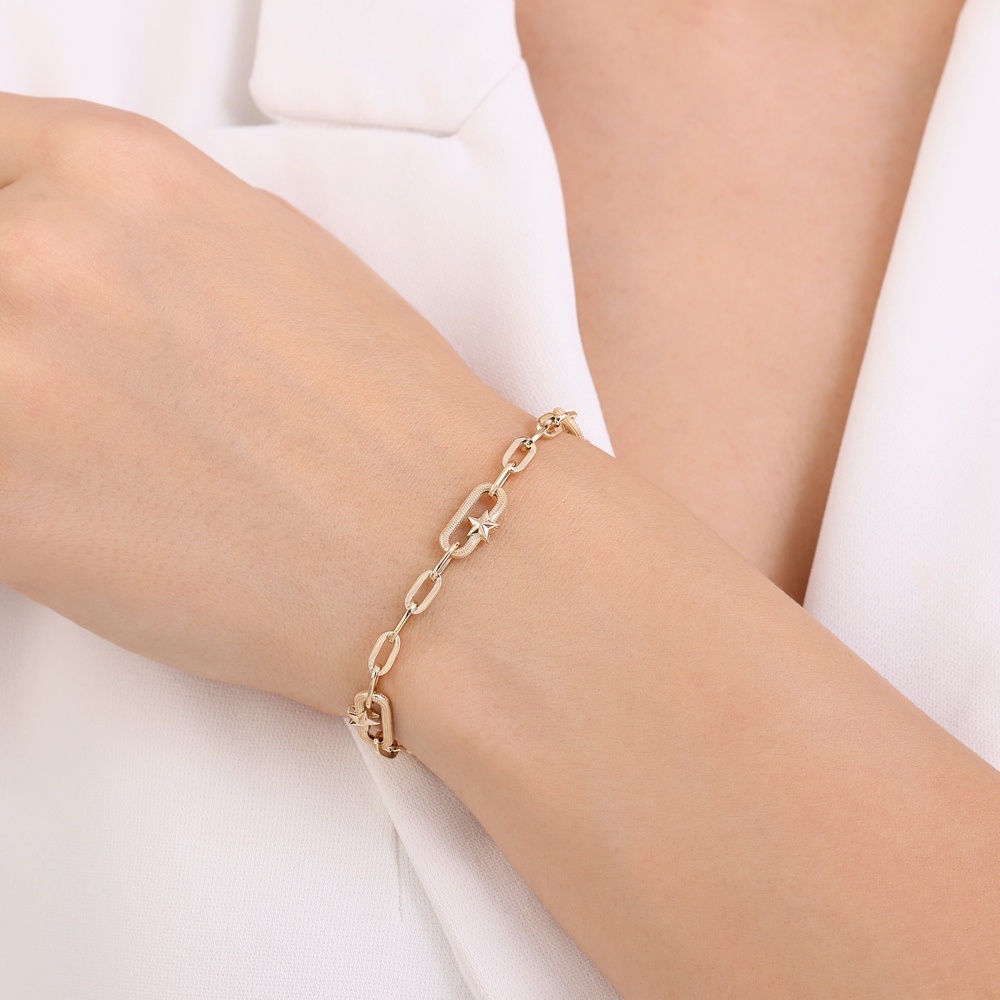 Altın Yıldız Zincir Bileklik