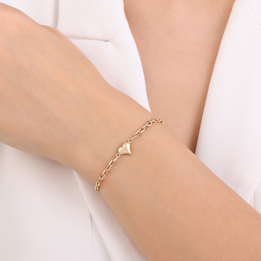 Altın Kalp Bileklik