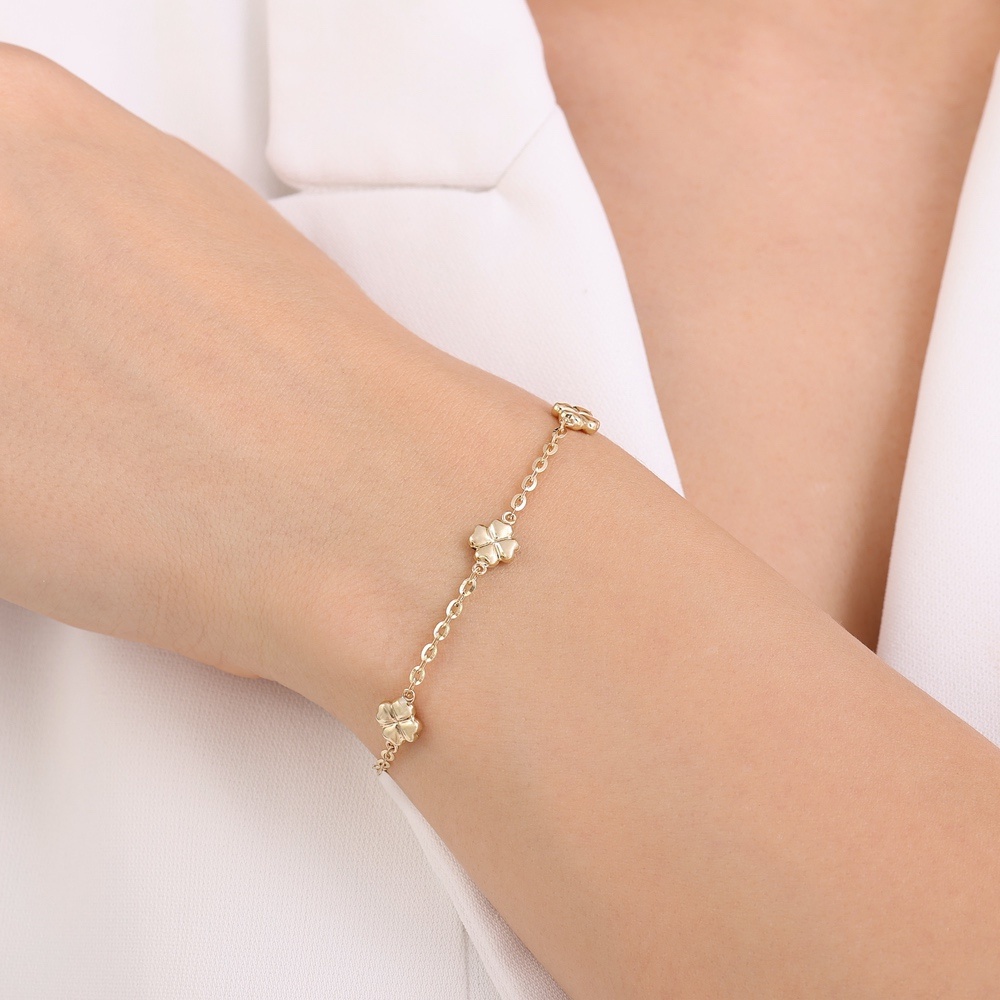 Altın Yonca Bileklik