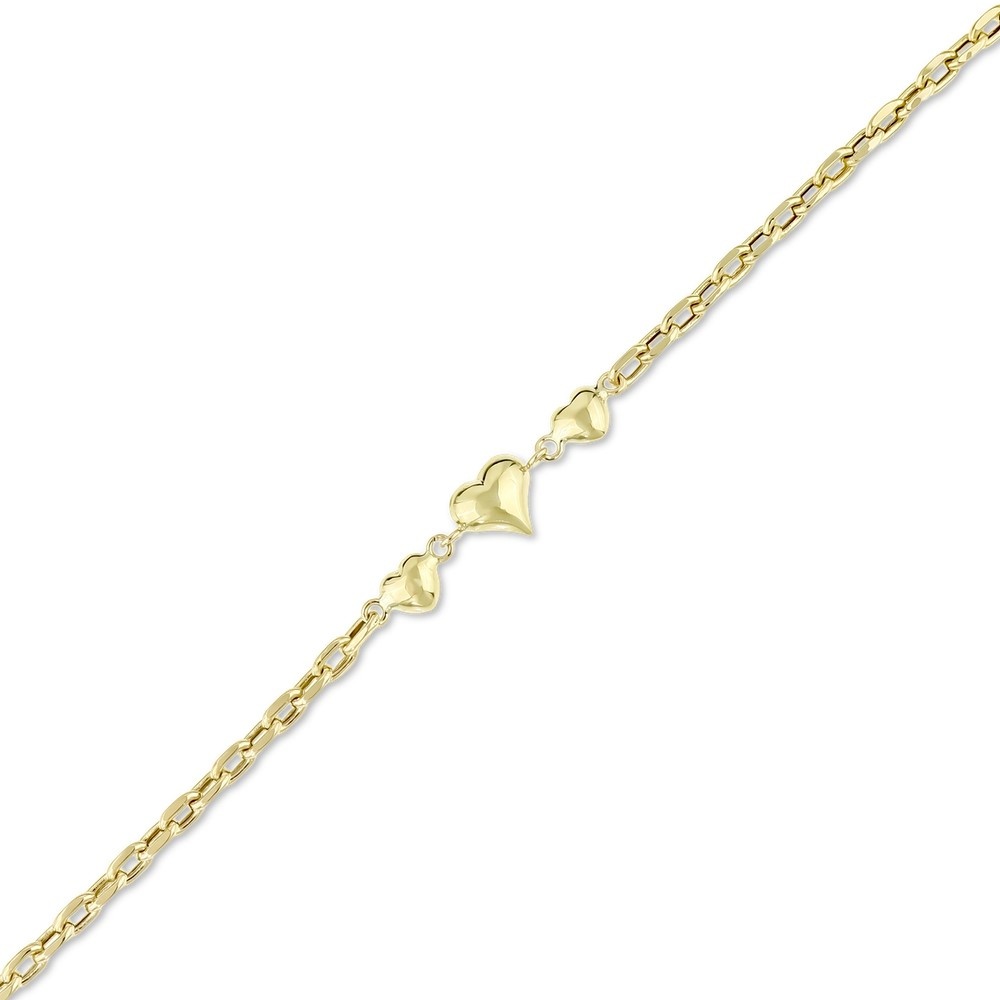 Altın Kalp Zincir Bileklik