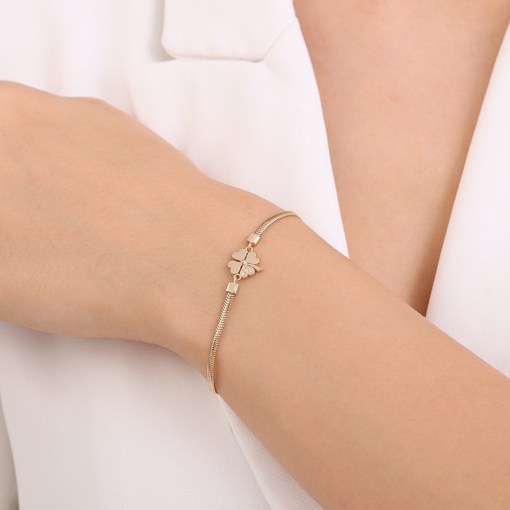 Altın Yonca Bileklik