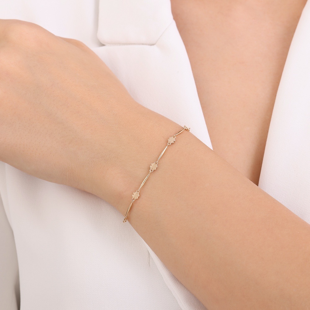 Altın Yonca Bileklik