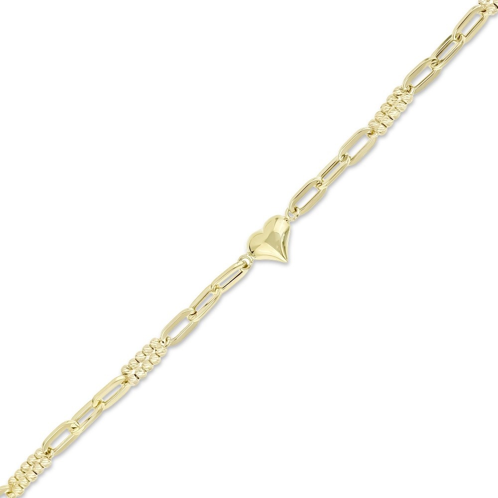 Altın Kalp Zincir Bileklik