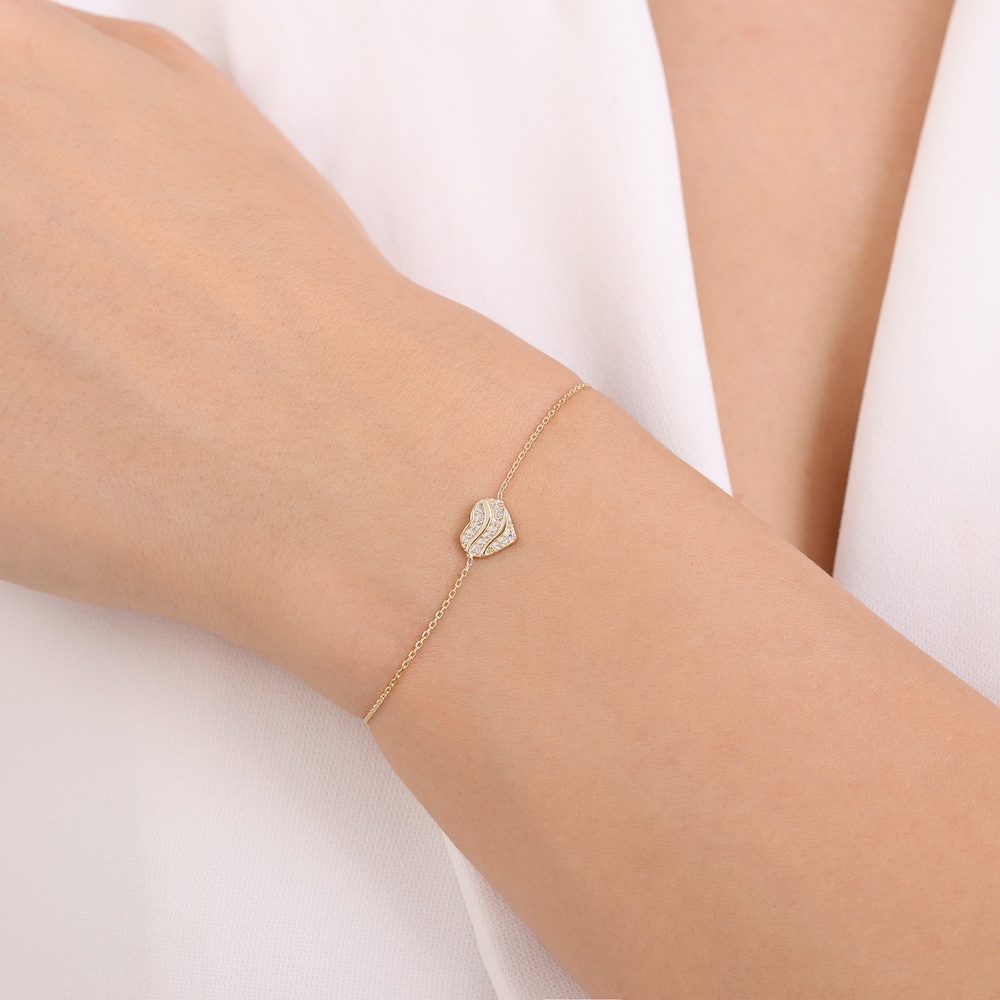 Altın Kalp Bileklik