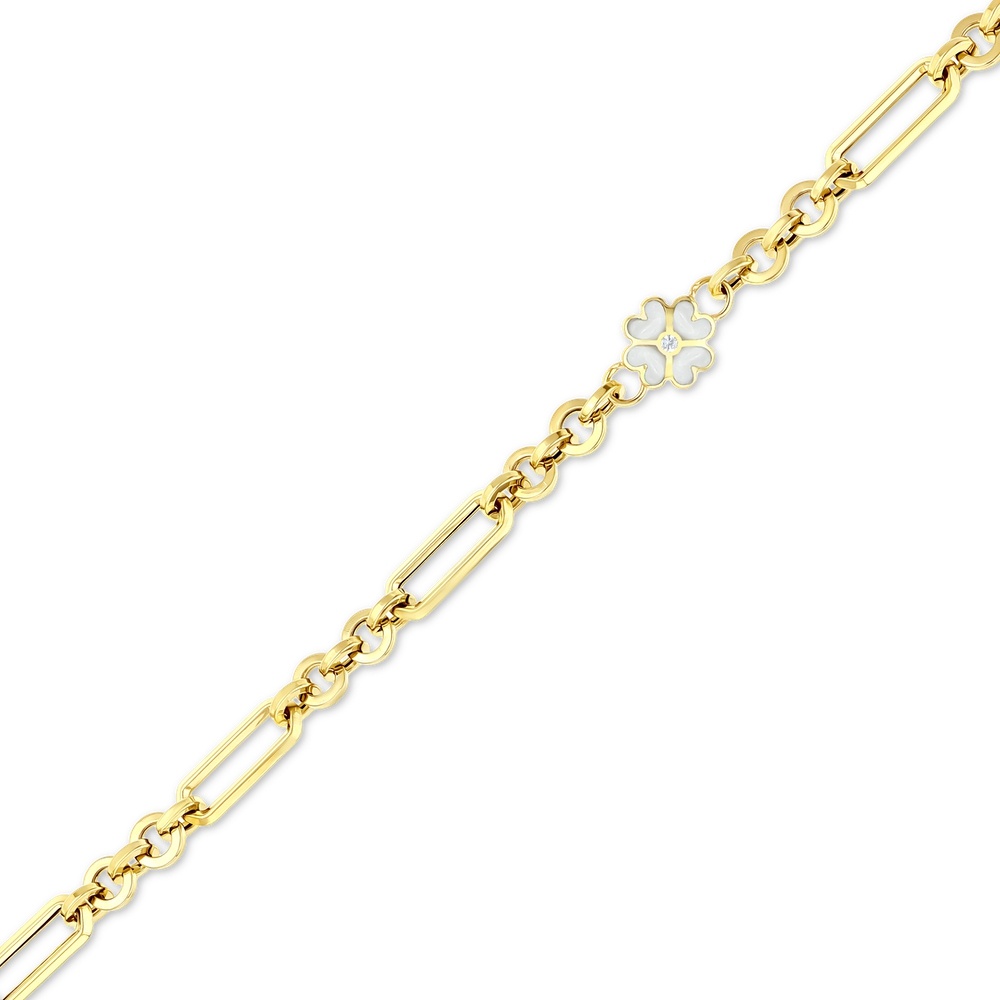 Altın Zincir Çiçek Bileklik