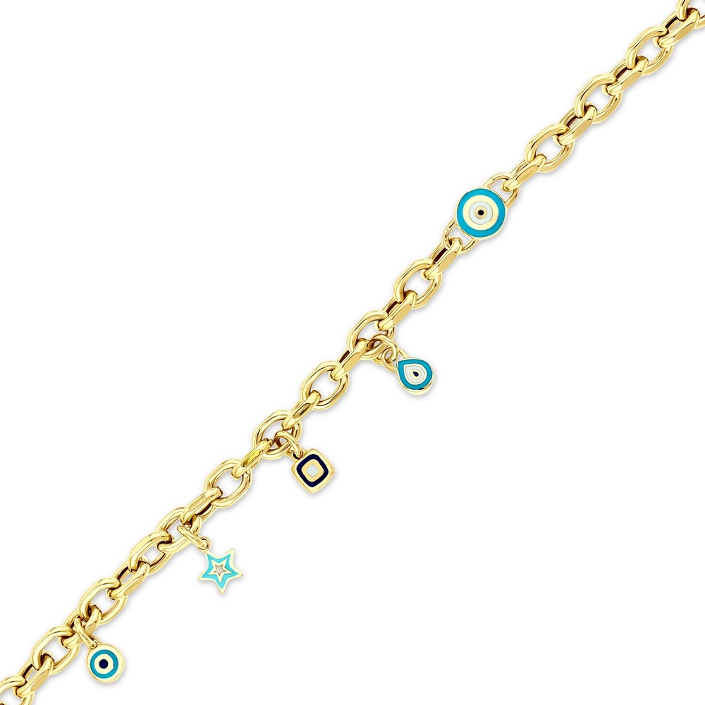 Altın Nazar Boncuklu Bileklik