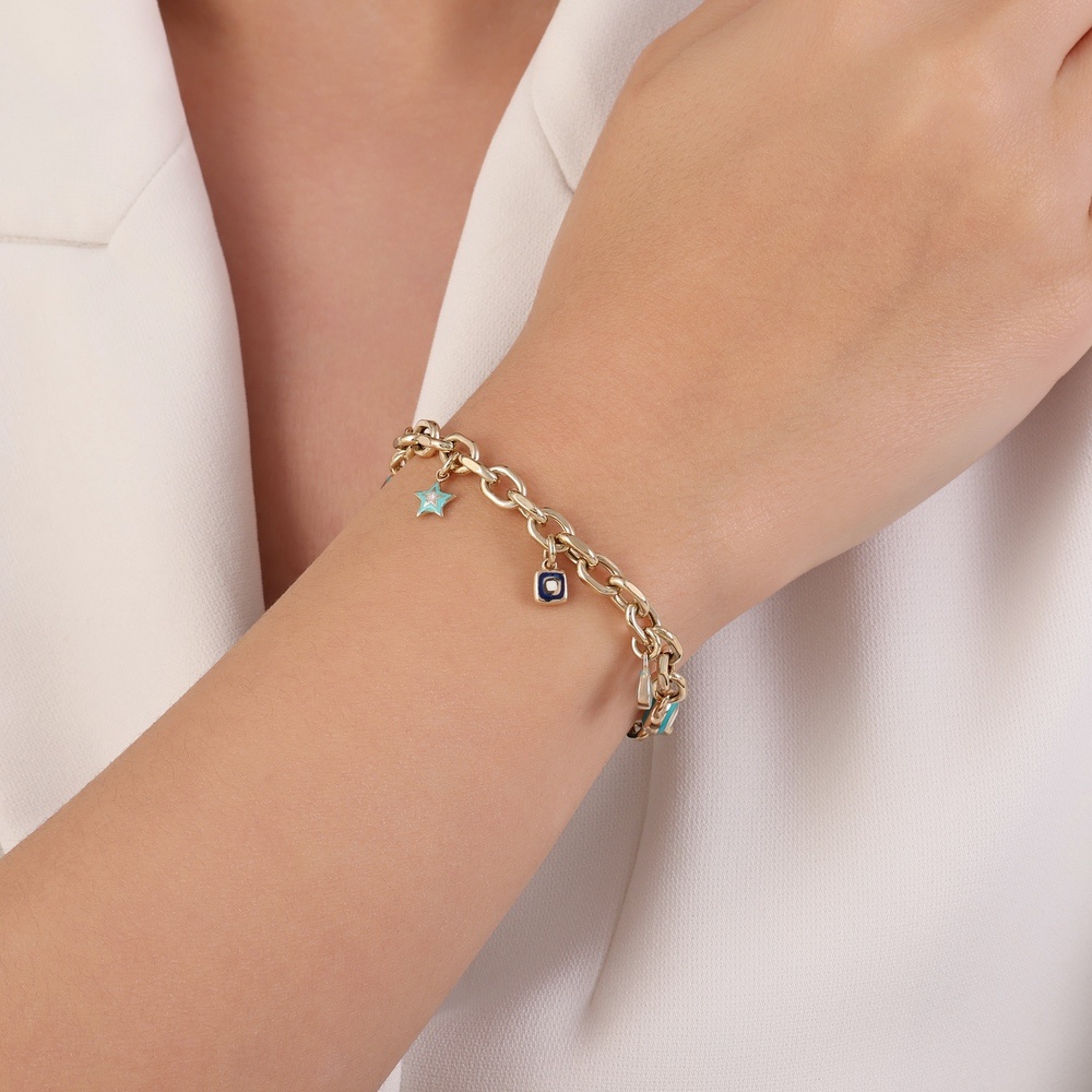 Altın Nazar Boncuklu Bileklik