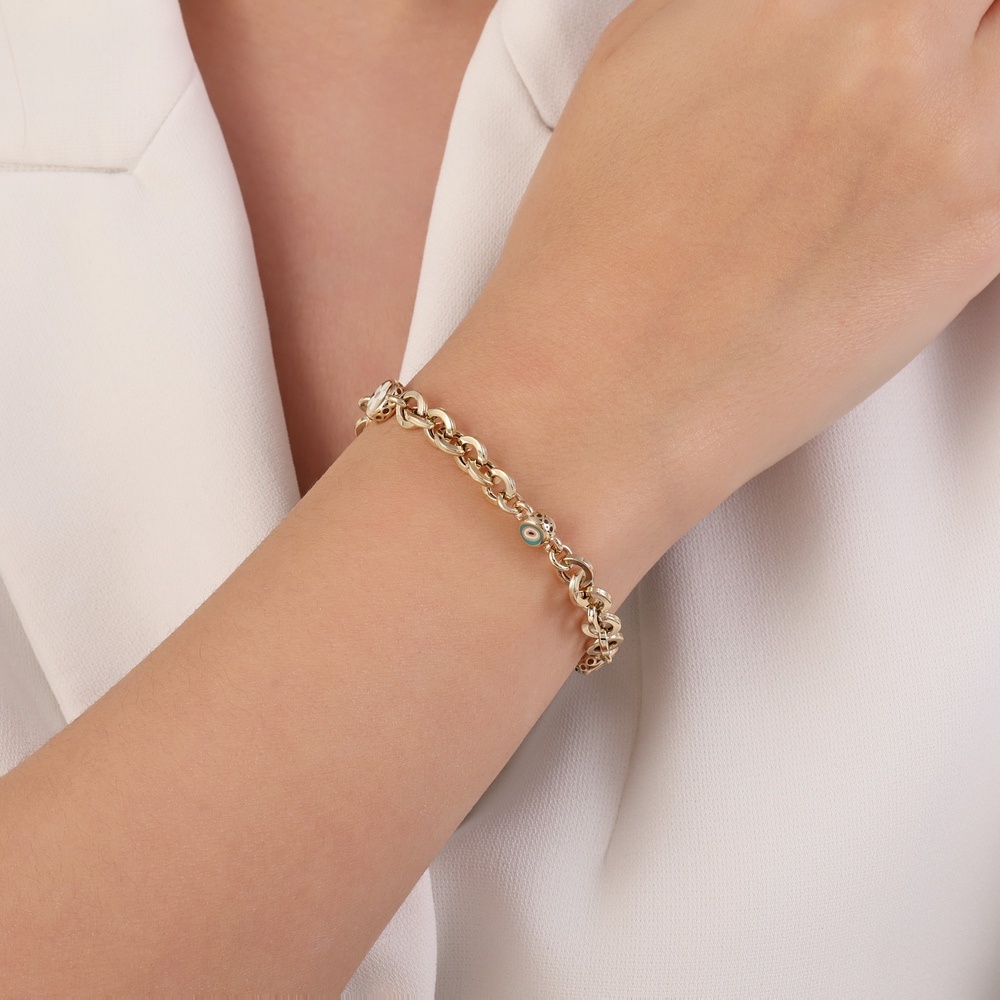 Altın Nazar Boncuklu Bileklik