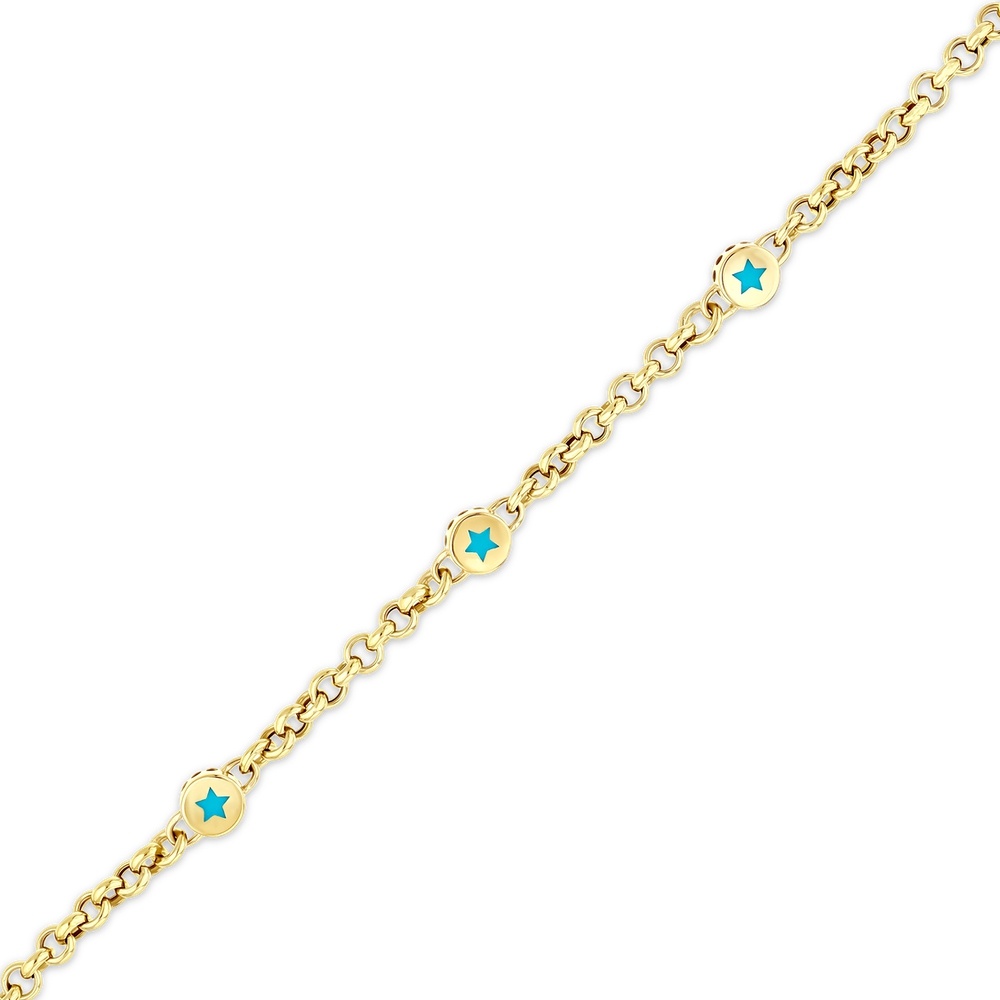 Altın Yıldız Zincir Bileklik