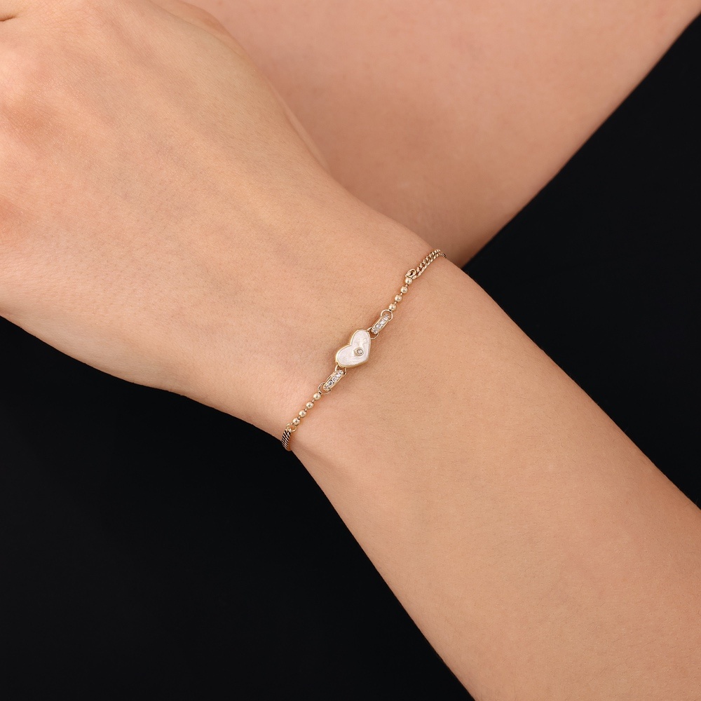 Altın Kalp Bileklik