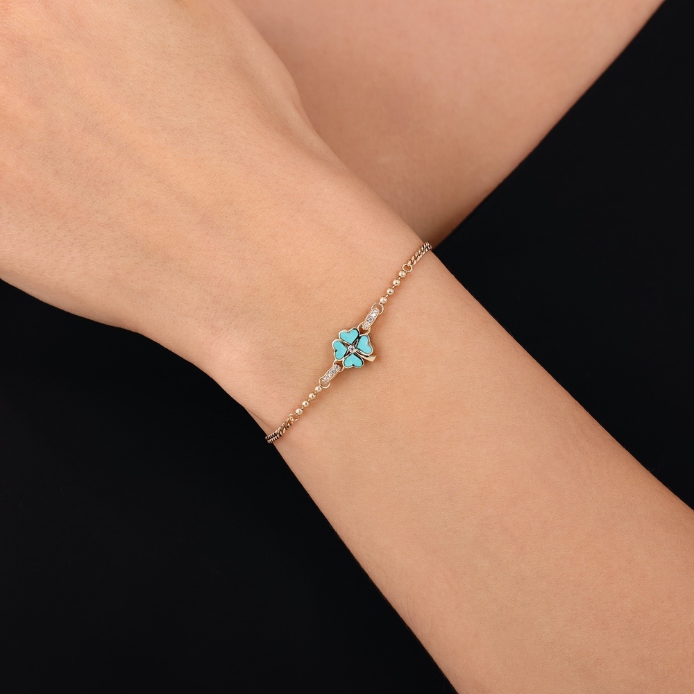 Altın Yonca Bileklik