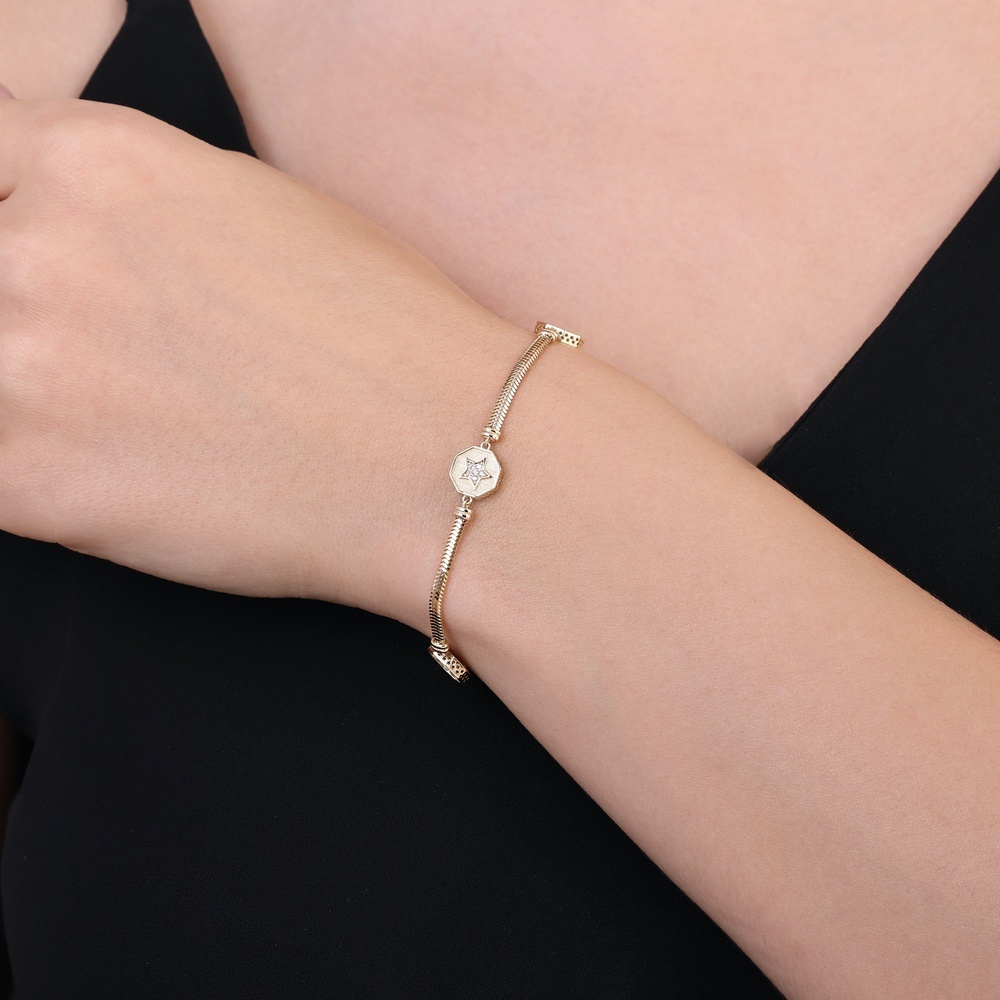 Altın Yıldız Zincir Bileklik