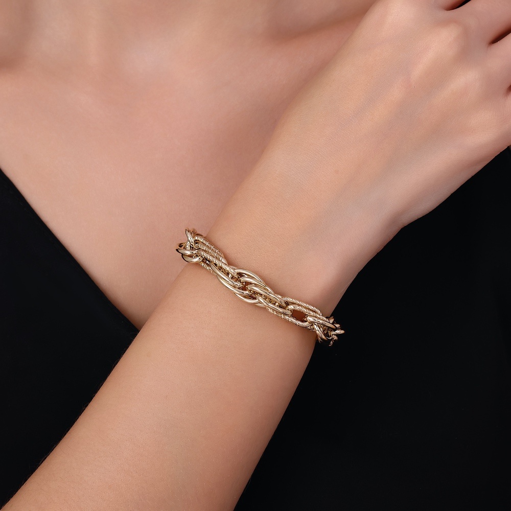 Altın Tasarım Zincir Bileklik