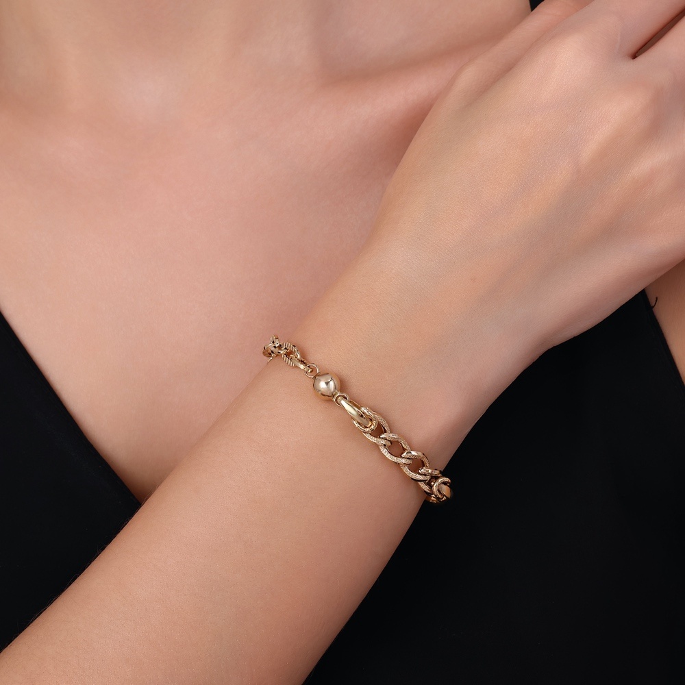 Altın Tasarım Zincir Bileklik