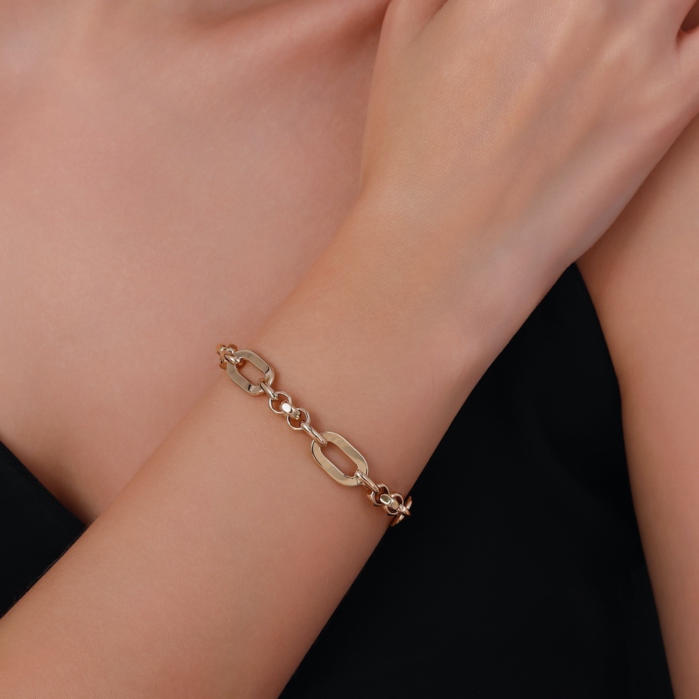 Altın Tasarım Zincir Bileklik