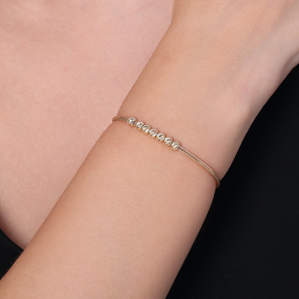 Altın Toplu Zincir Bileklik