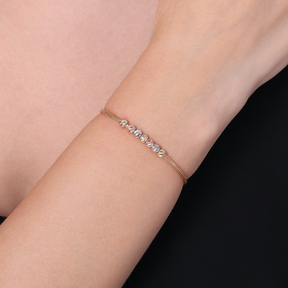 Altın Toplu Zincir Bileklik