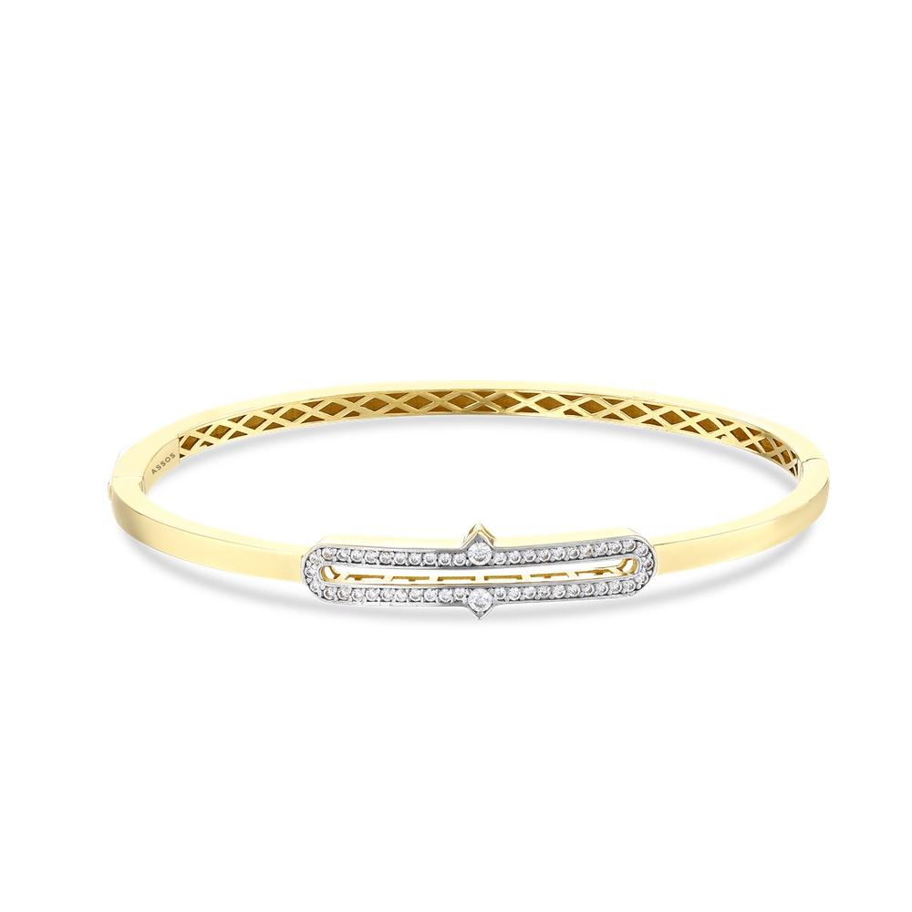 Altın Taşlı Tasarım Kelepçe