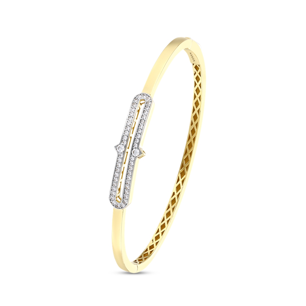 Altın Taşlı Tasarım Kelepçe