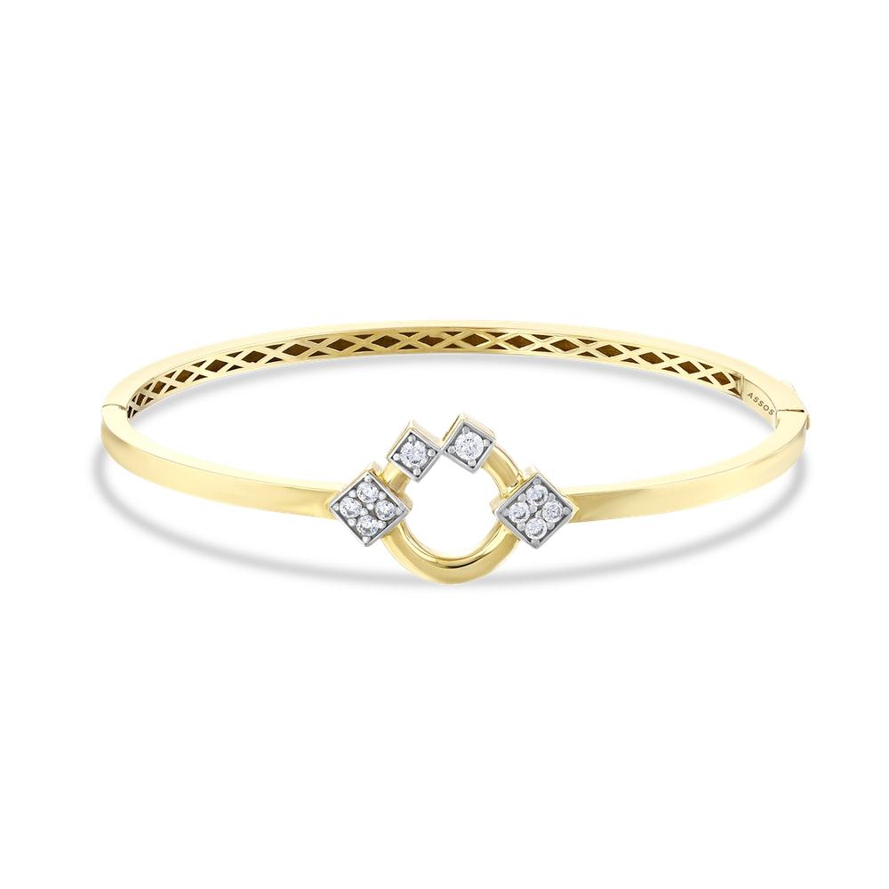 Altın Taşlı Tasarım Kelepçe