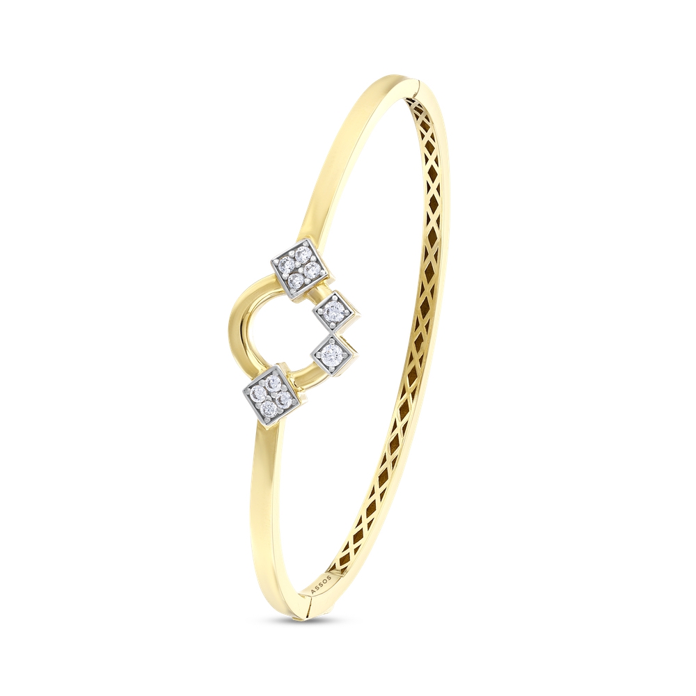 Altın Taşlı Tasarım Kelepçe