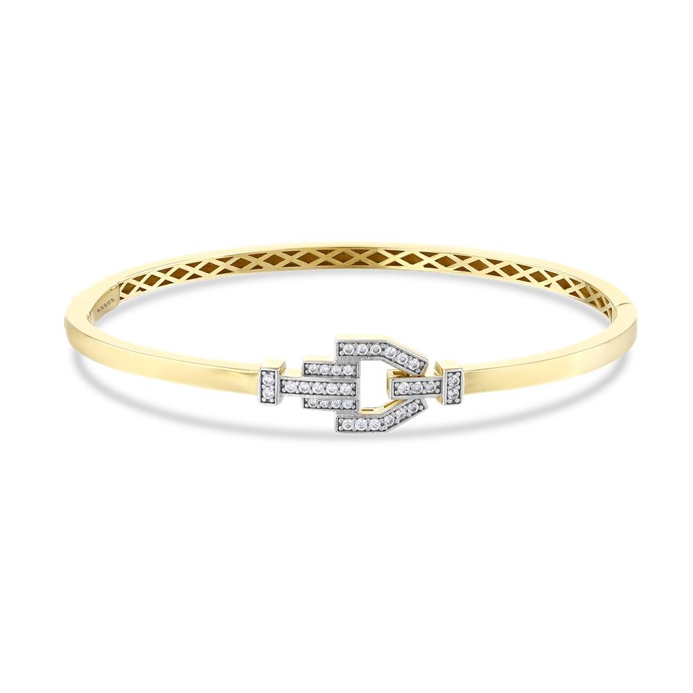 Altın Taşlı Tasarım Kelepçe