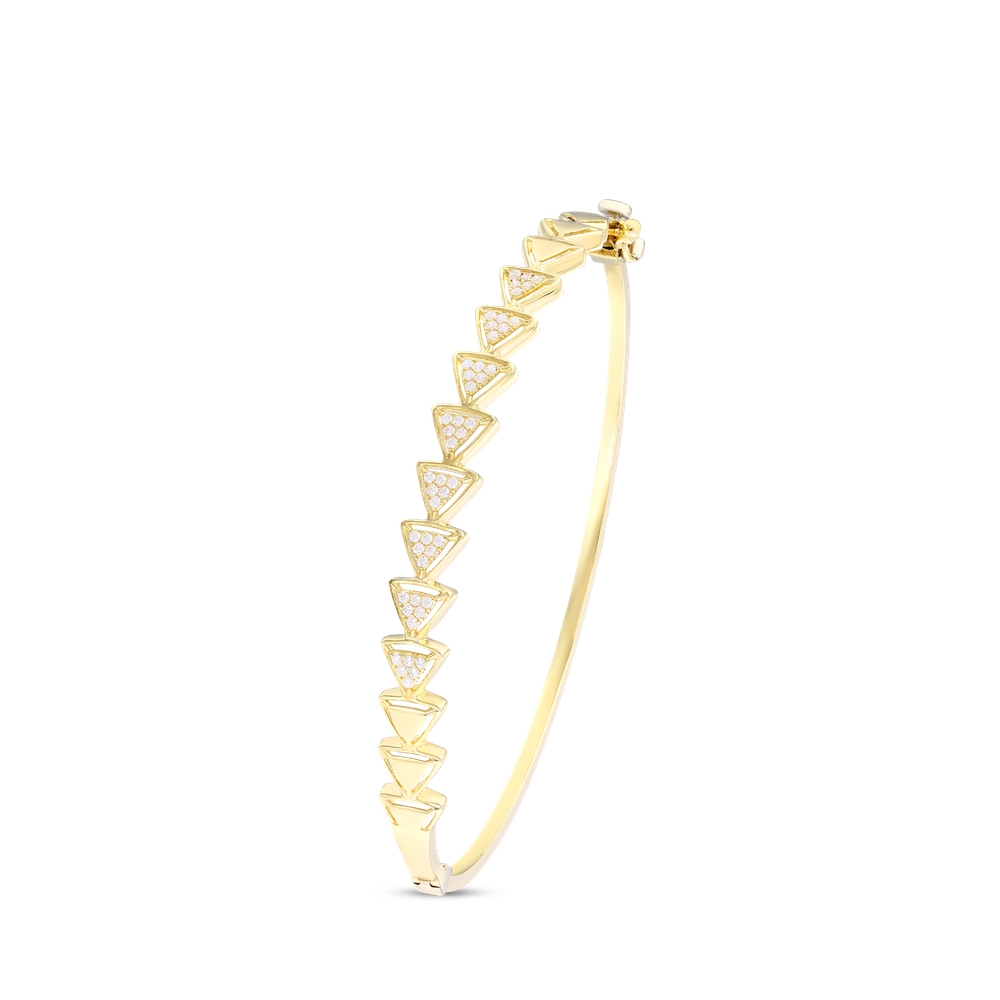 Altın Taşlı Tasarım Kelepçe