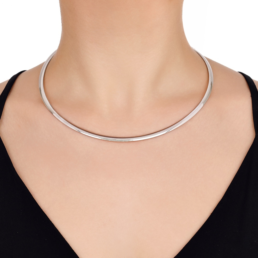 Altın İtalyan Yassı Zincir Kolye